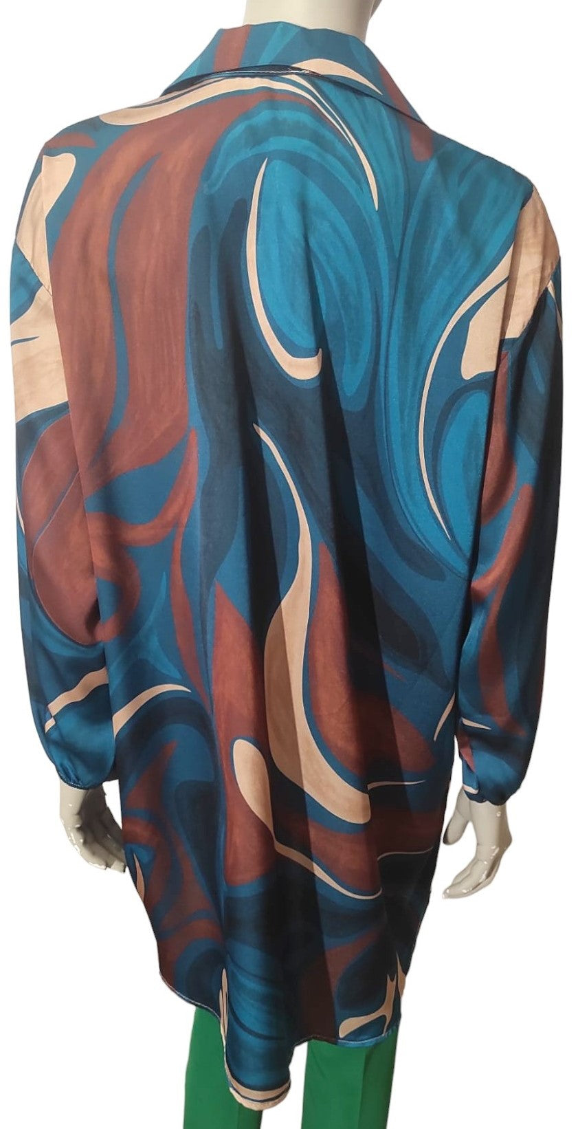 Extra long printed tunic