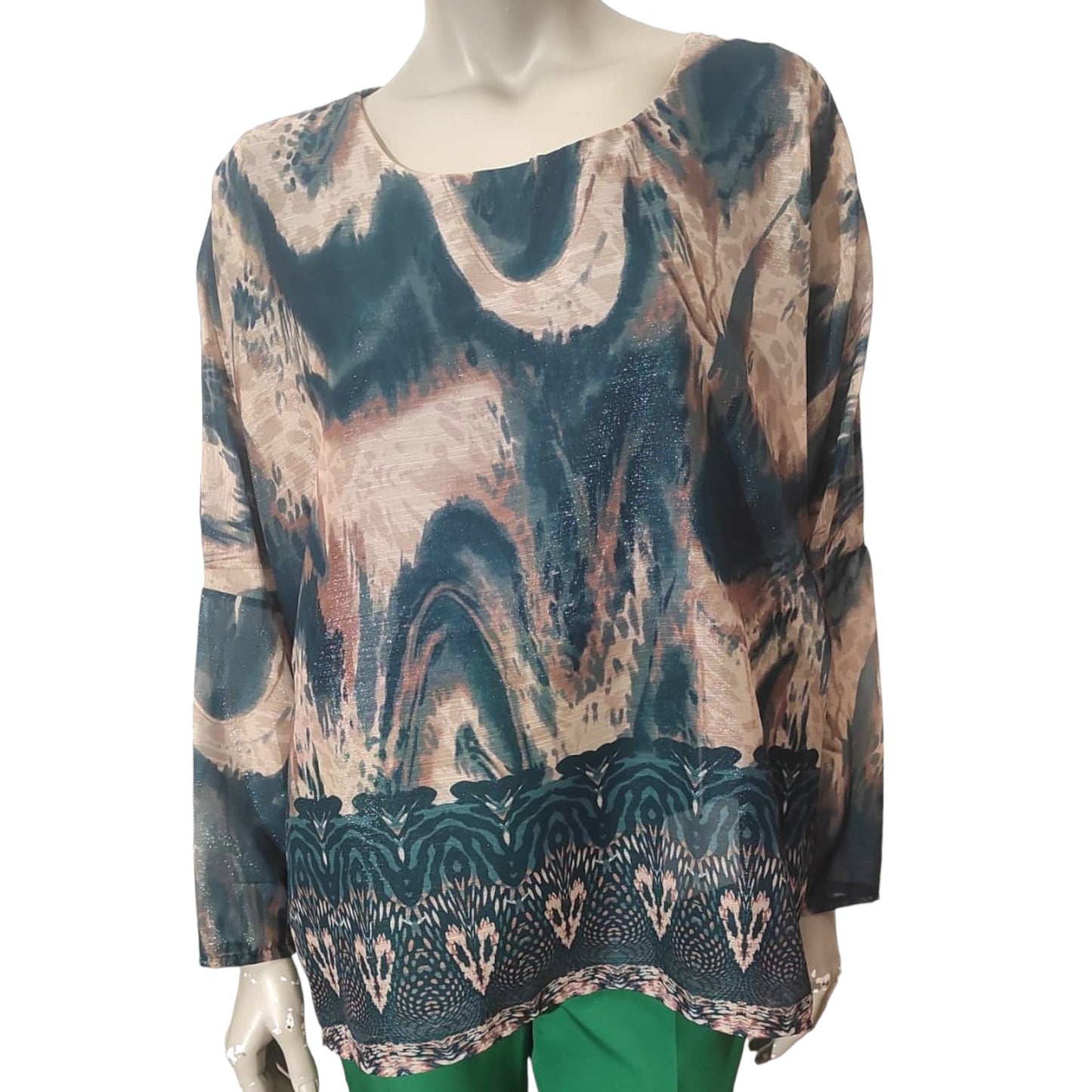 Round-neck blouse