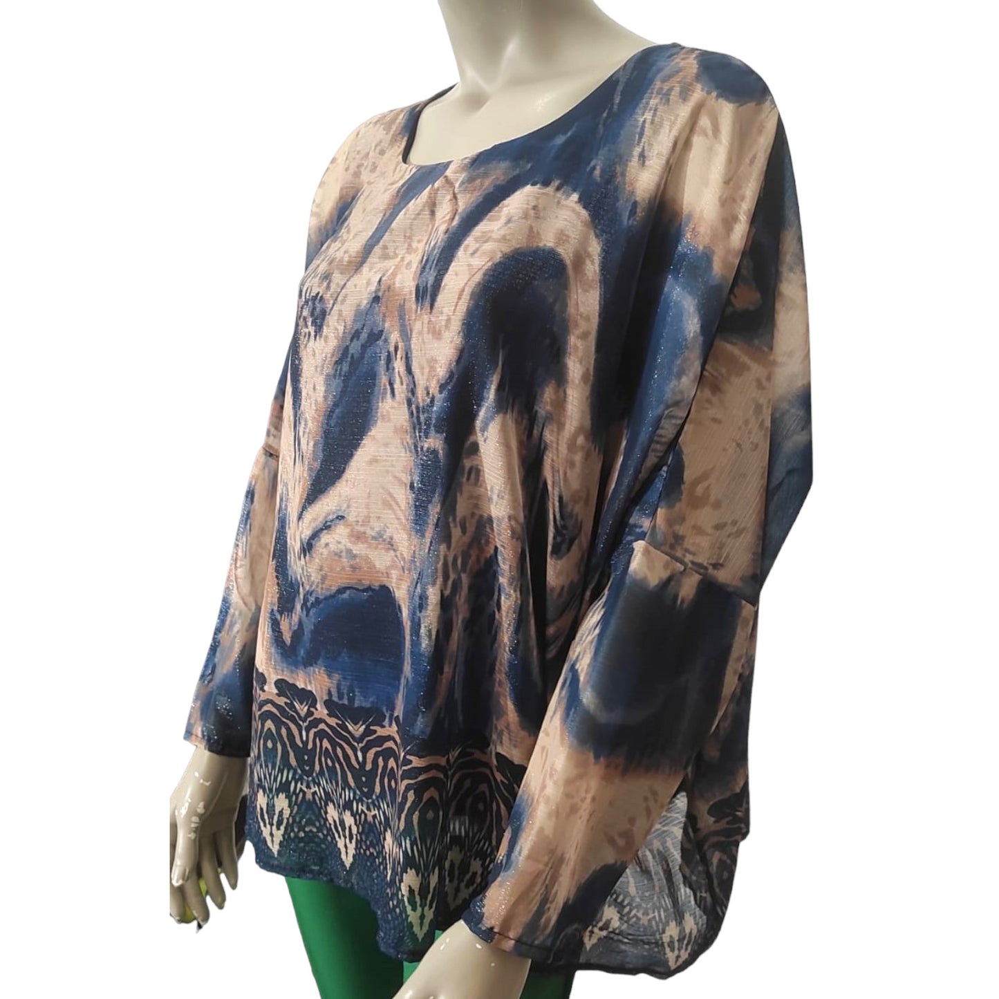 Round-neck blouse
