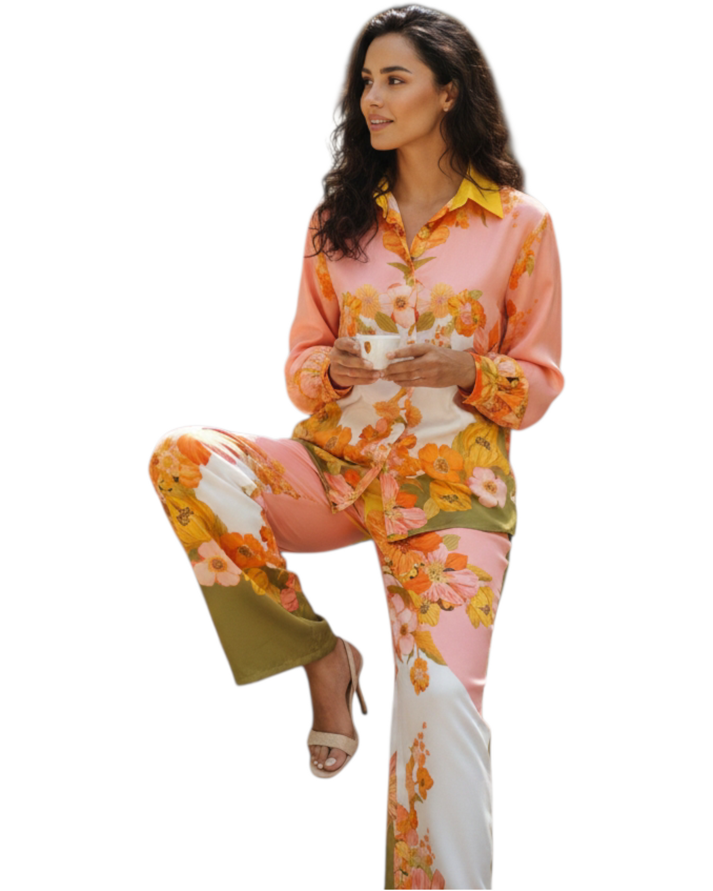 Ensemble en soie “Rosée Tropicale” – Vanis