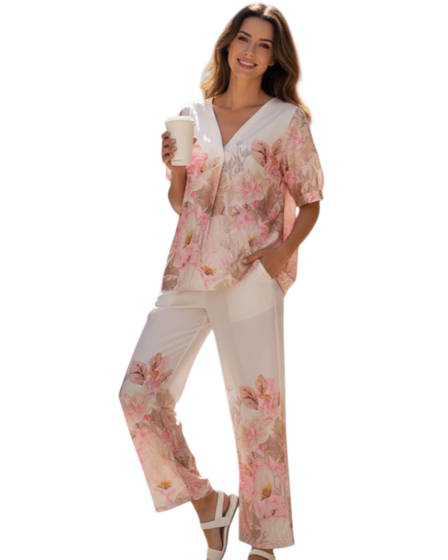 Ensemble en soie “Fleur de Lune” – Vanis