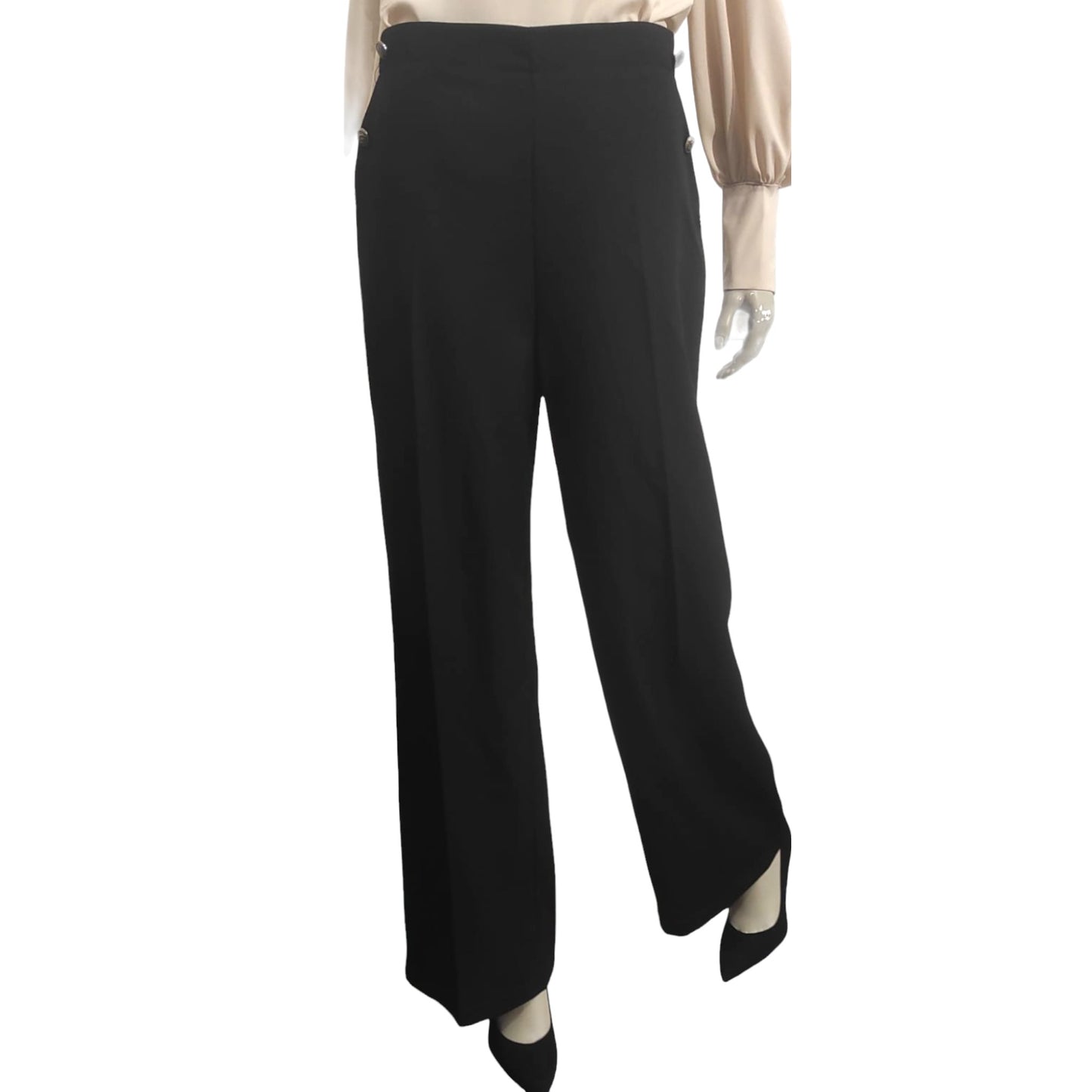Black flared pants