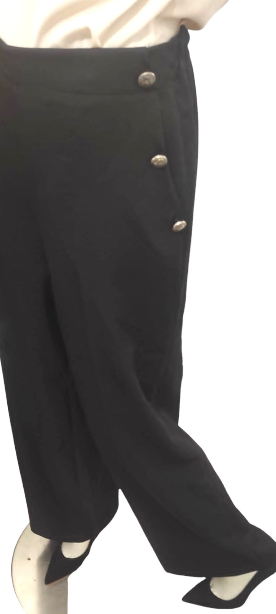 Black flared pants