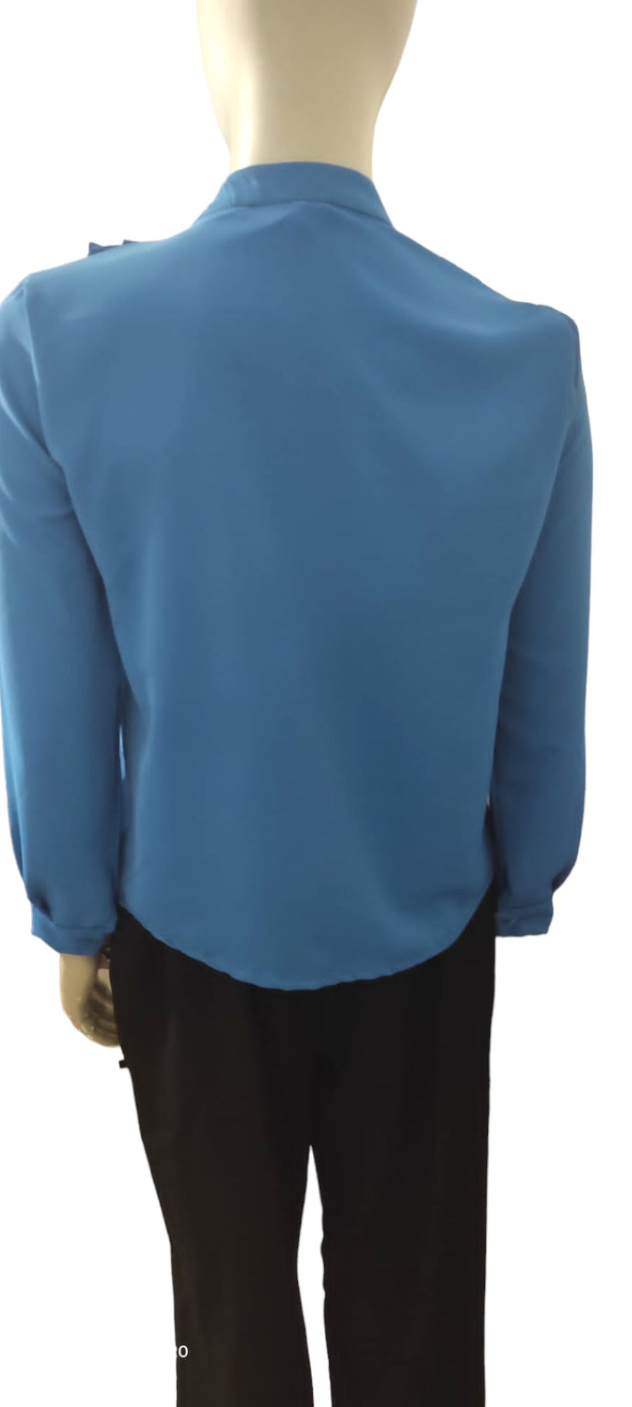 Ruffled blouse, long sleeves