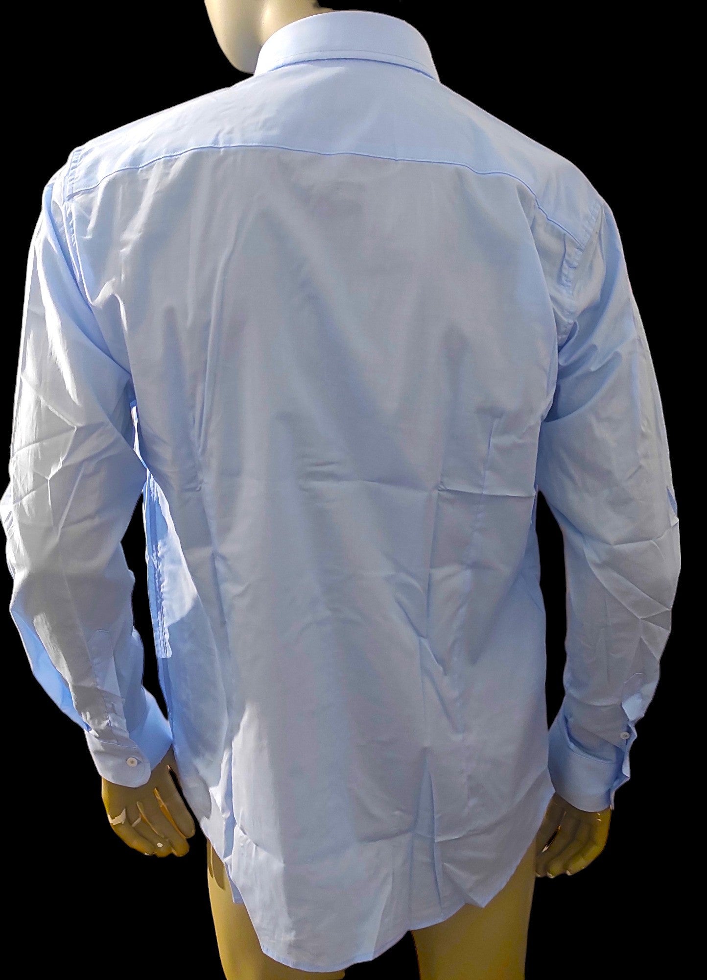 Tipo's Plain Shirt with Buttoned Collar Sky Blue for Men Made in Italy