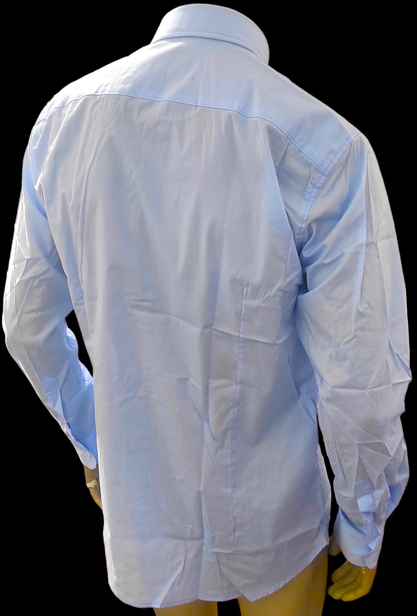 Tipo's Plain Shirt with Buttoned Collar Sky Blue for Men Made in Italy