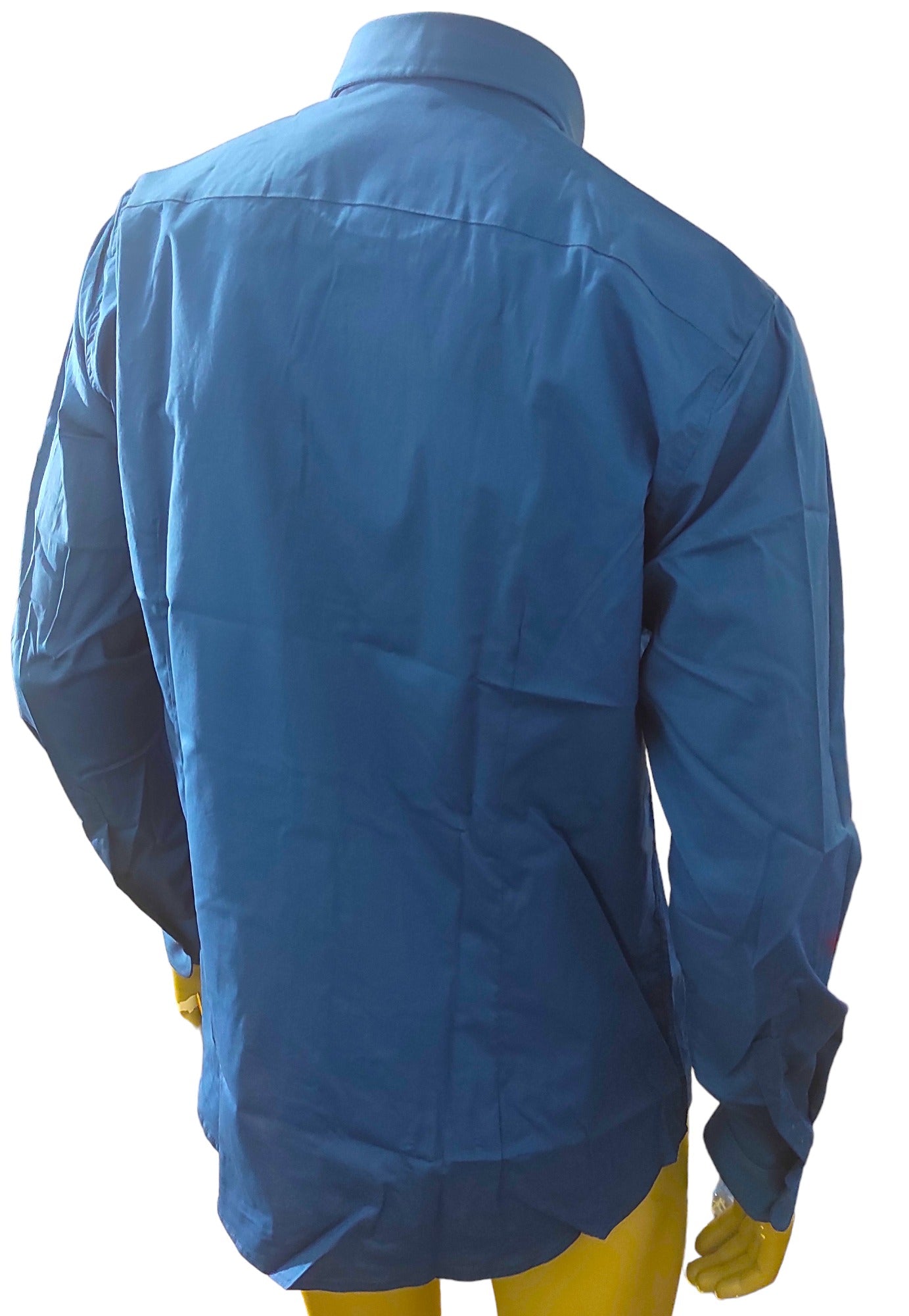 Tipo's Plain Button-Down Collar Shirt Blue for Men Made in Italy