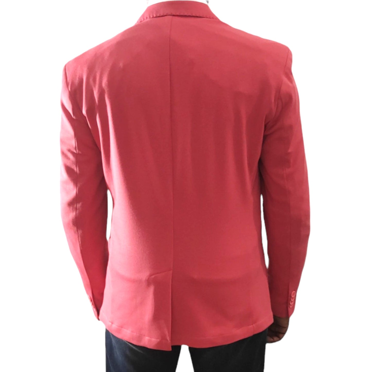Pink Knitted Sporty Blazer for Men - Casual Elegance Made in Italy