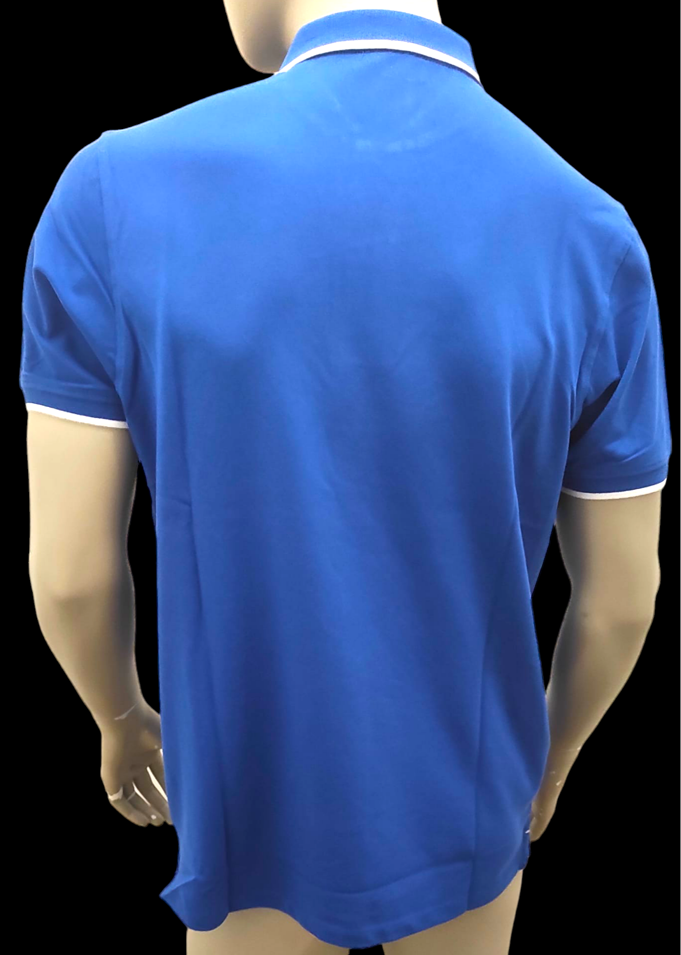 Blue Pique Stretch Golf Polo Shirt for Men - NOVE.11.MILANO