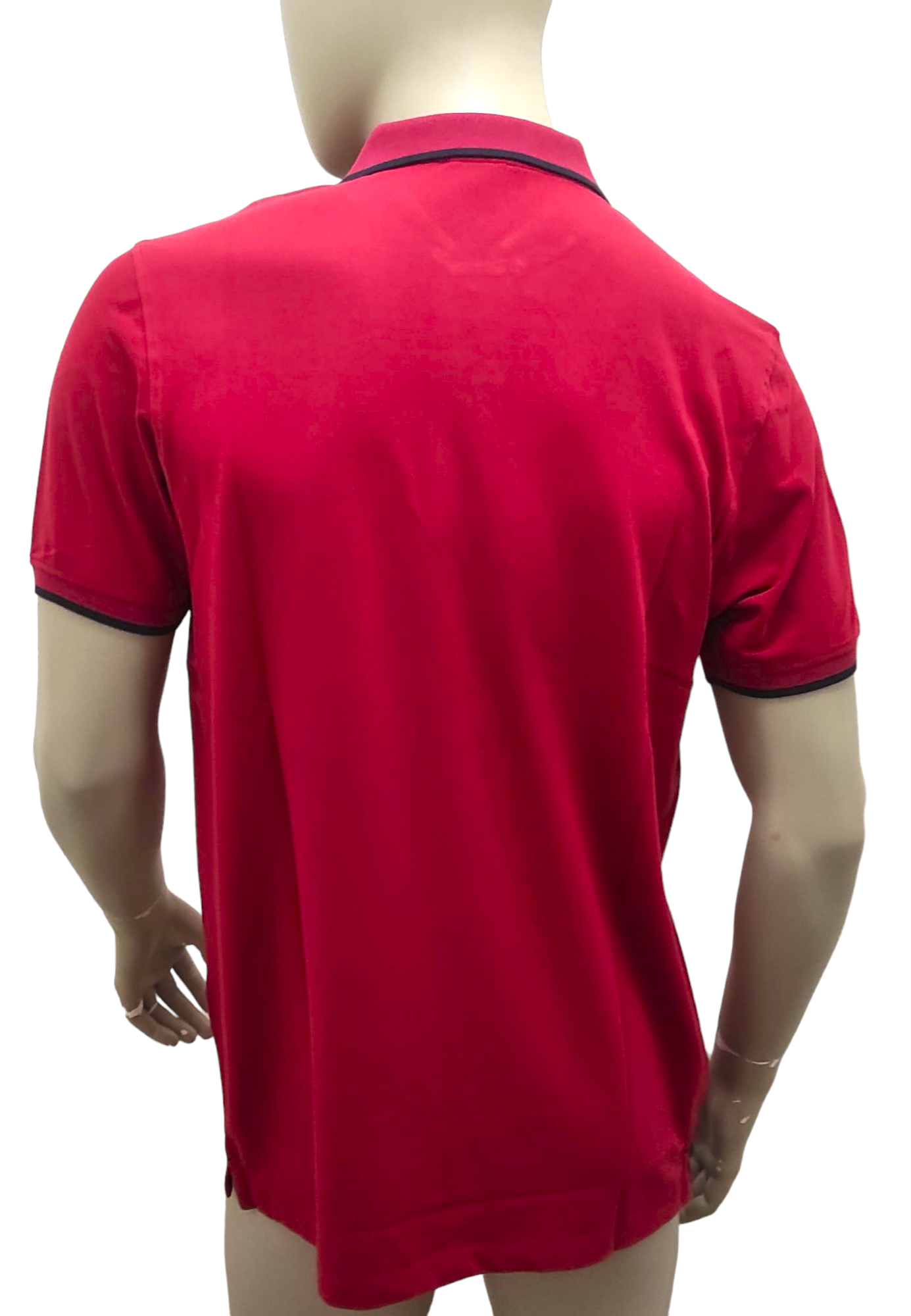 Red Pique Stretch Golf Polo Shirt for Men - NOVE.11.MILANO