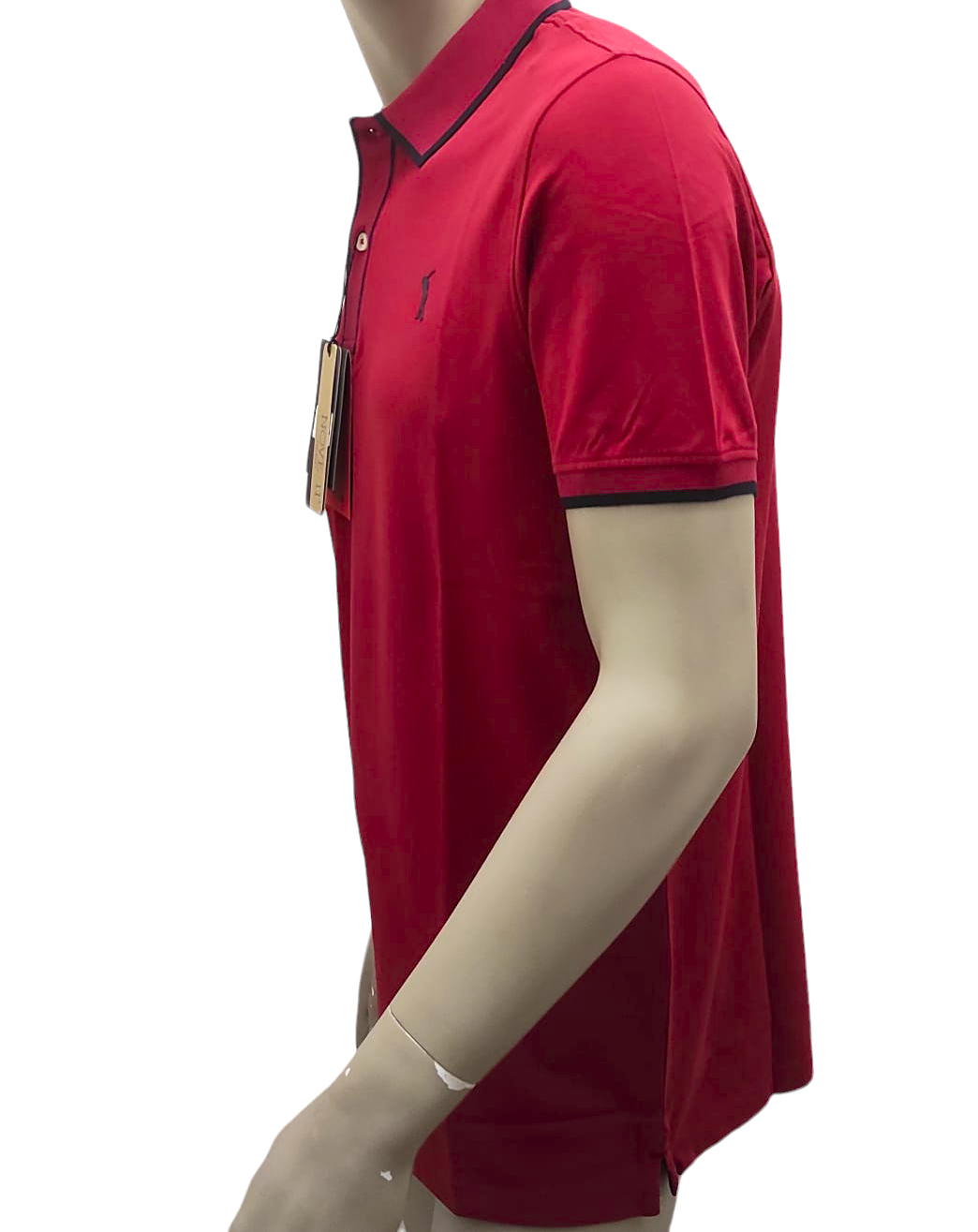 Red Pique Stretch Golf Polo Shirt for Men - NOVE.11.MILANO