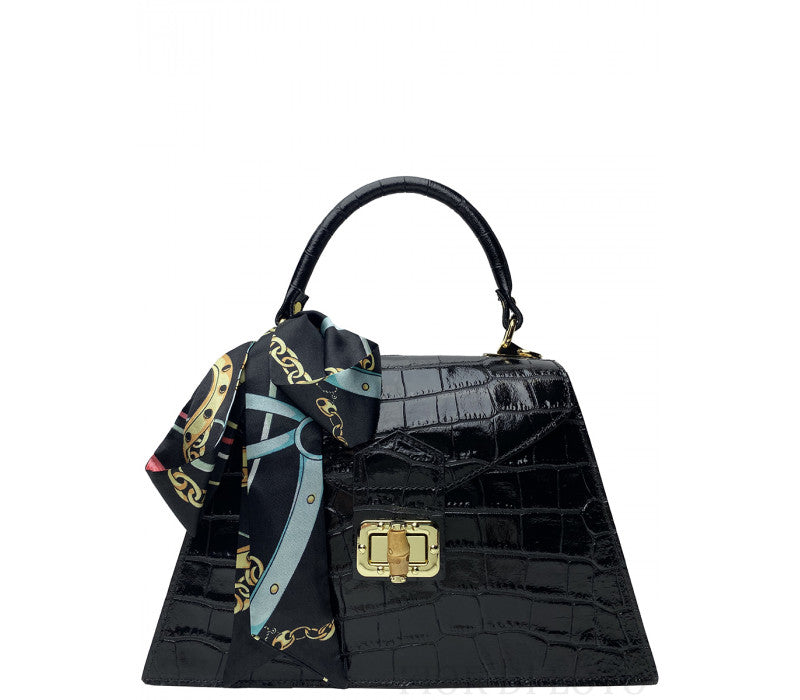 Genuine crocodile leather handbag Made in Italy