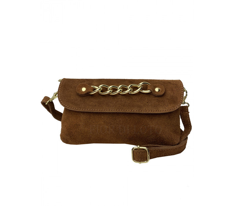 Genuine chamois leather handbag Made in Italy