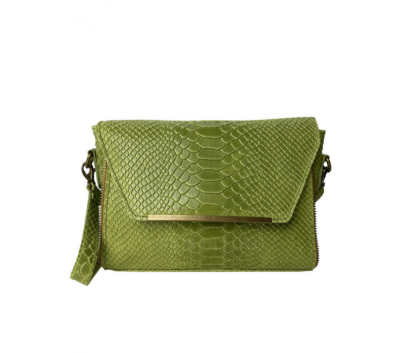 Nelida handbag in genuine chamois leather Made in Italy