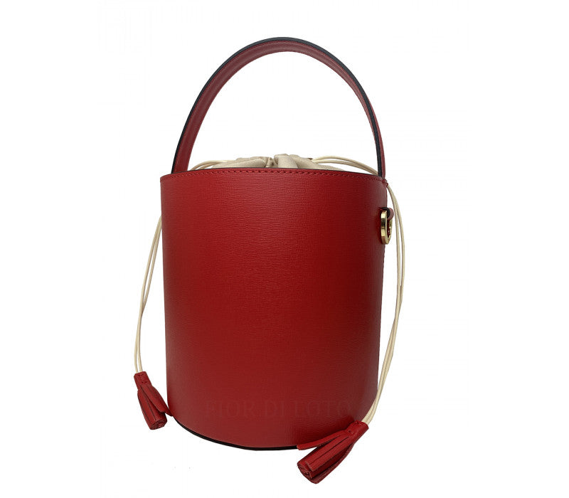 Rosetta handbag in genuine saffiano leather Made in Italy