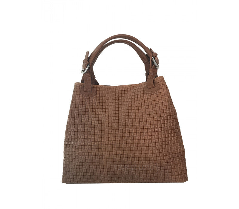 Large bag in genuine chamois leather Made in Italy