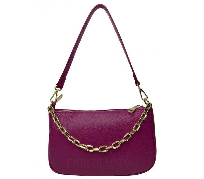 Aida handbag in genuine leather from dollaro Made in Italy