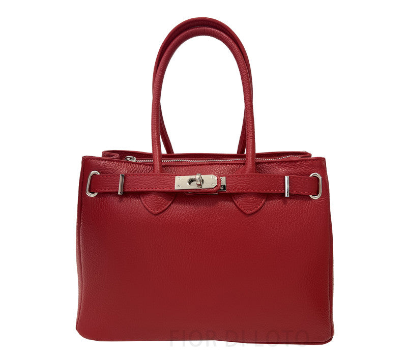 Flower handbag in genuine leather from dollaro Made in Italy