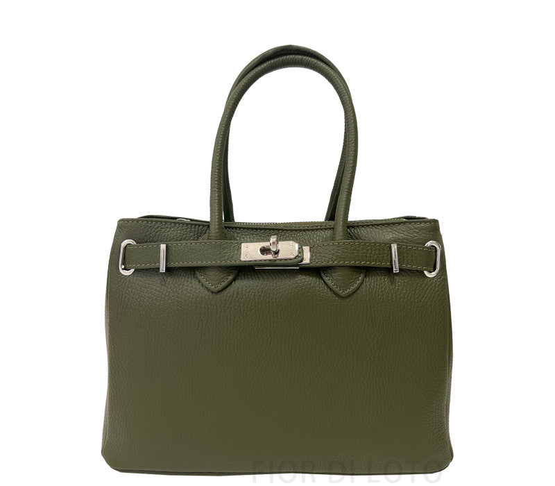 Flower handbag in genuine leather from dollaro Made in Italy