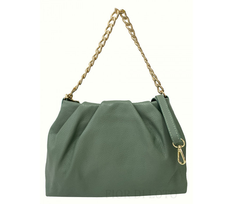 Orsola handbag in genuine dollaro leather Made in Italy