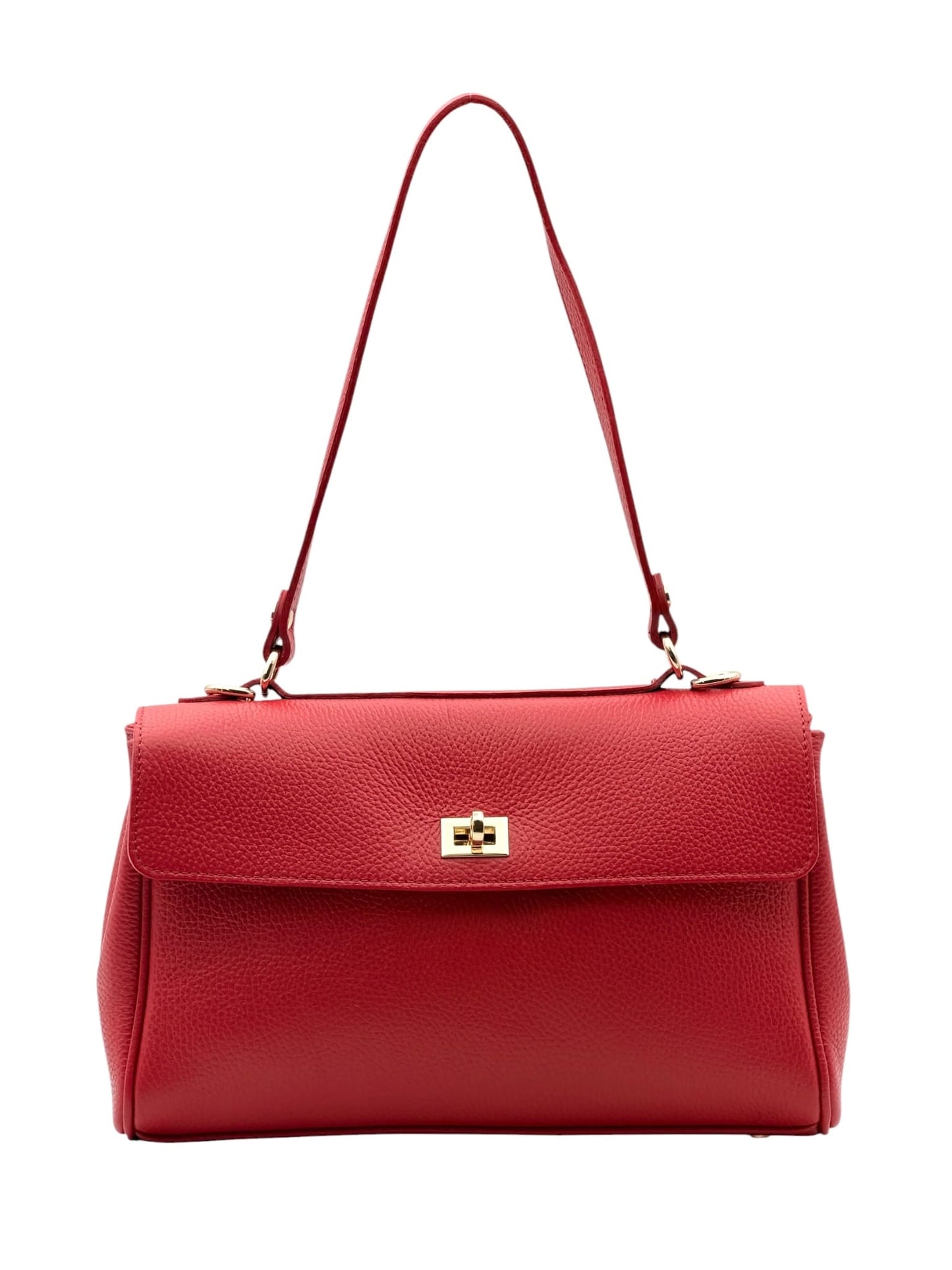 Sac à main rouge en cuir véritable