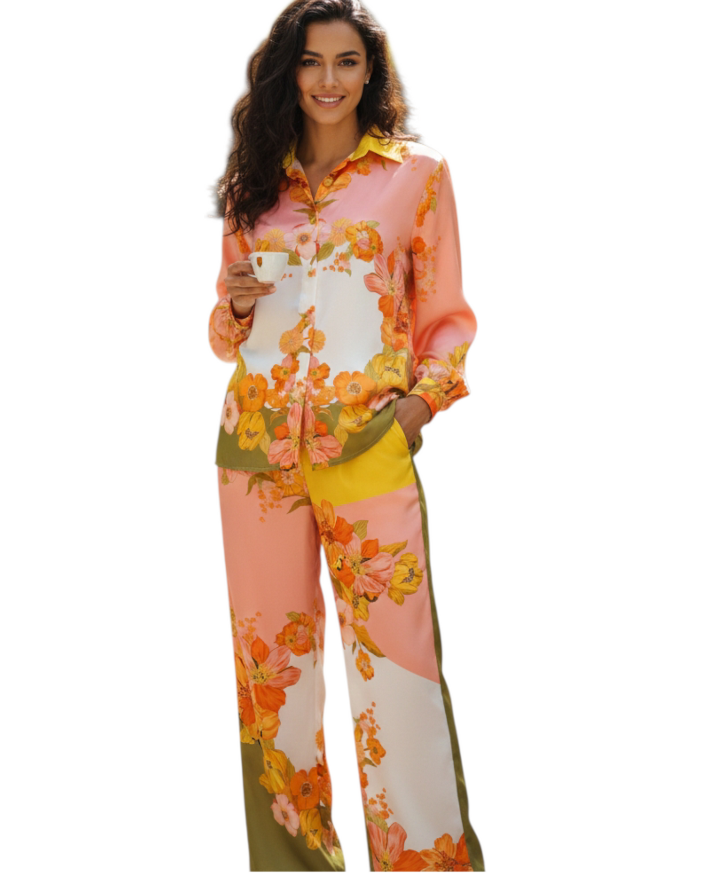 Ensemble en soie “Rosée Tropicale” – Vanis