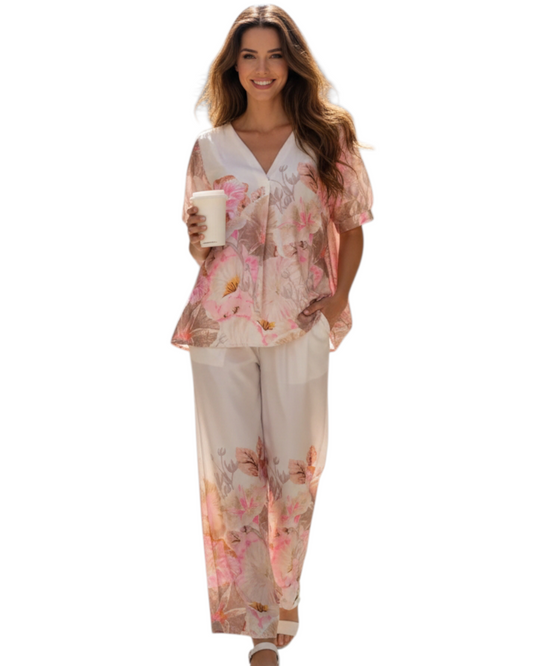 Ensemble en soie “Fleur de Lune” – Vanis