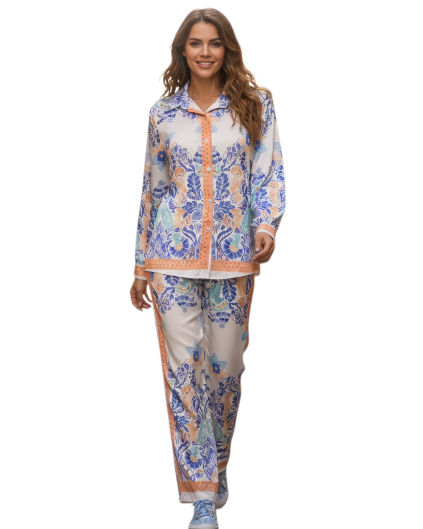 Ensemble en soie “Riviera Pastel” – Vanis
