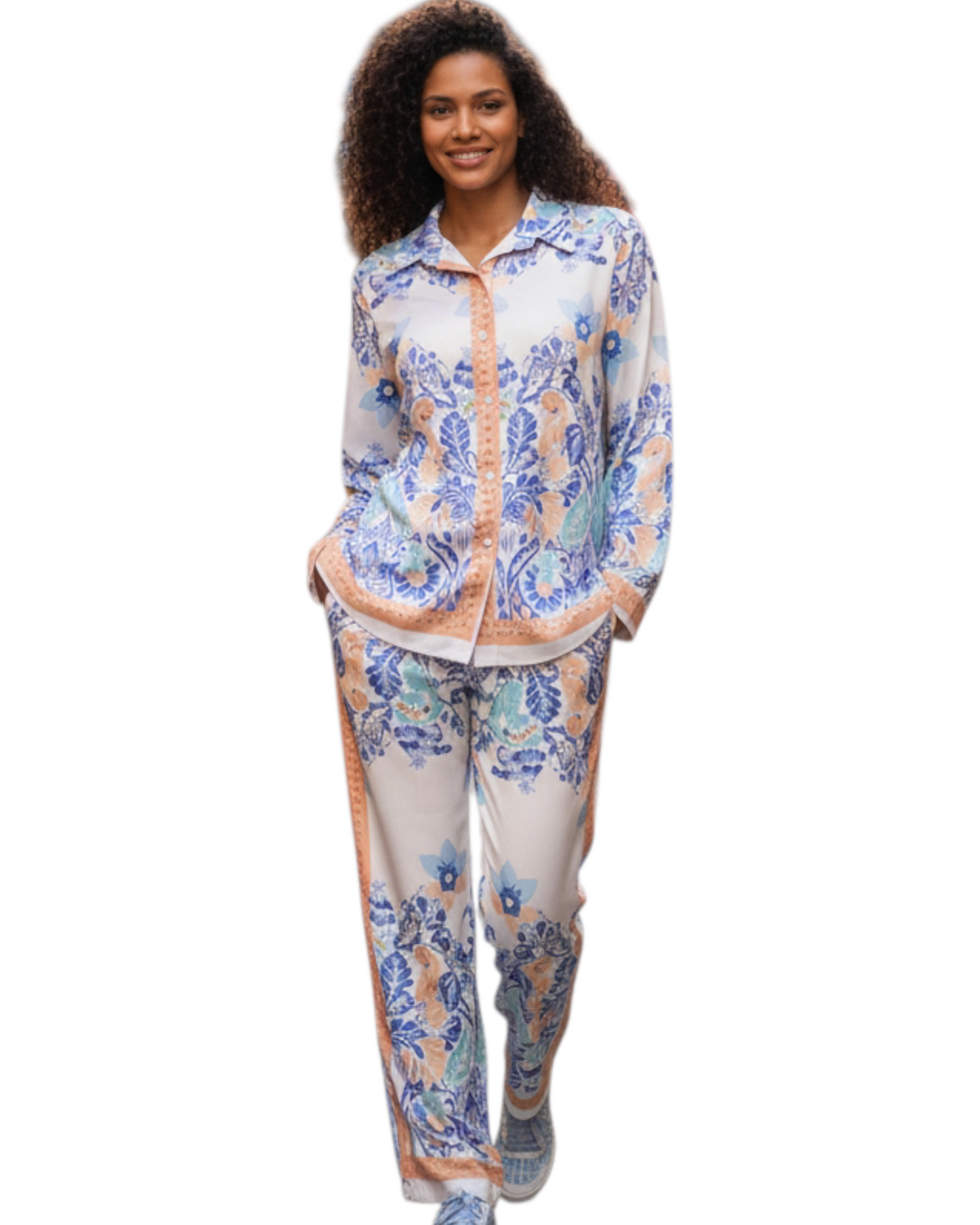 Ensemble en soie “Riviera Pastel” – Vanis