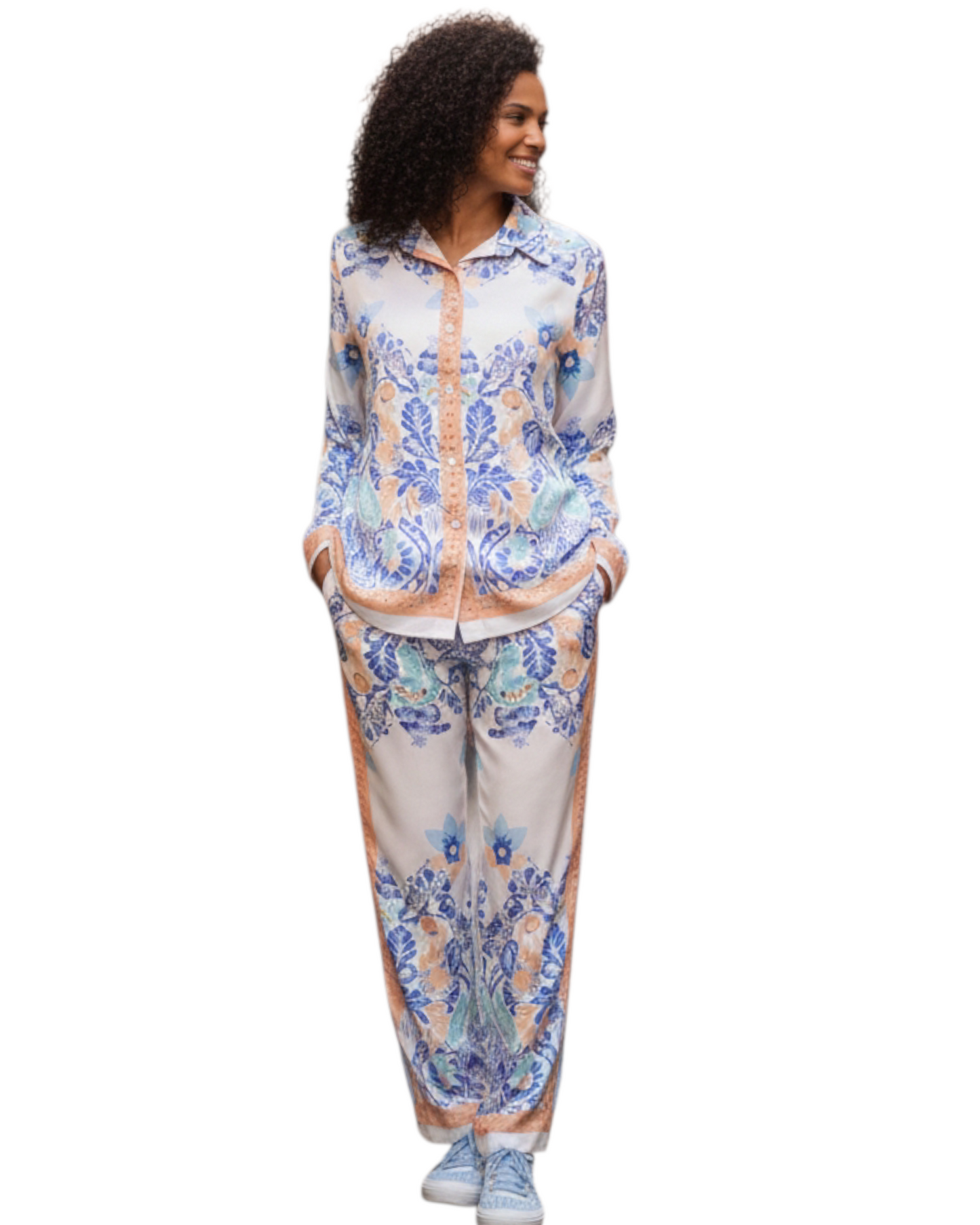 Ensemble en soie “Riviera Pastel” – Vanis