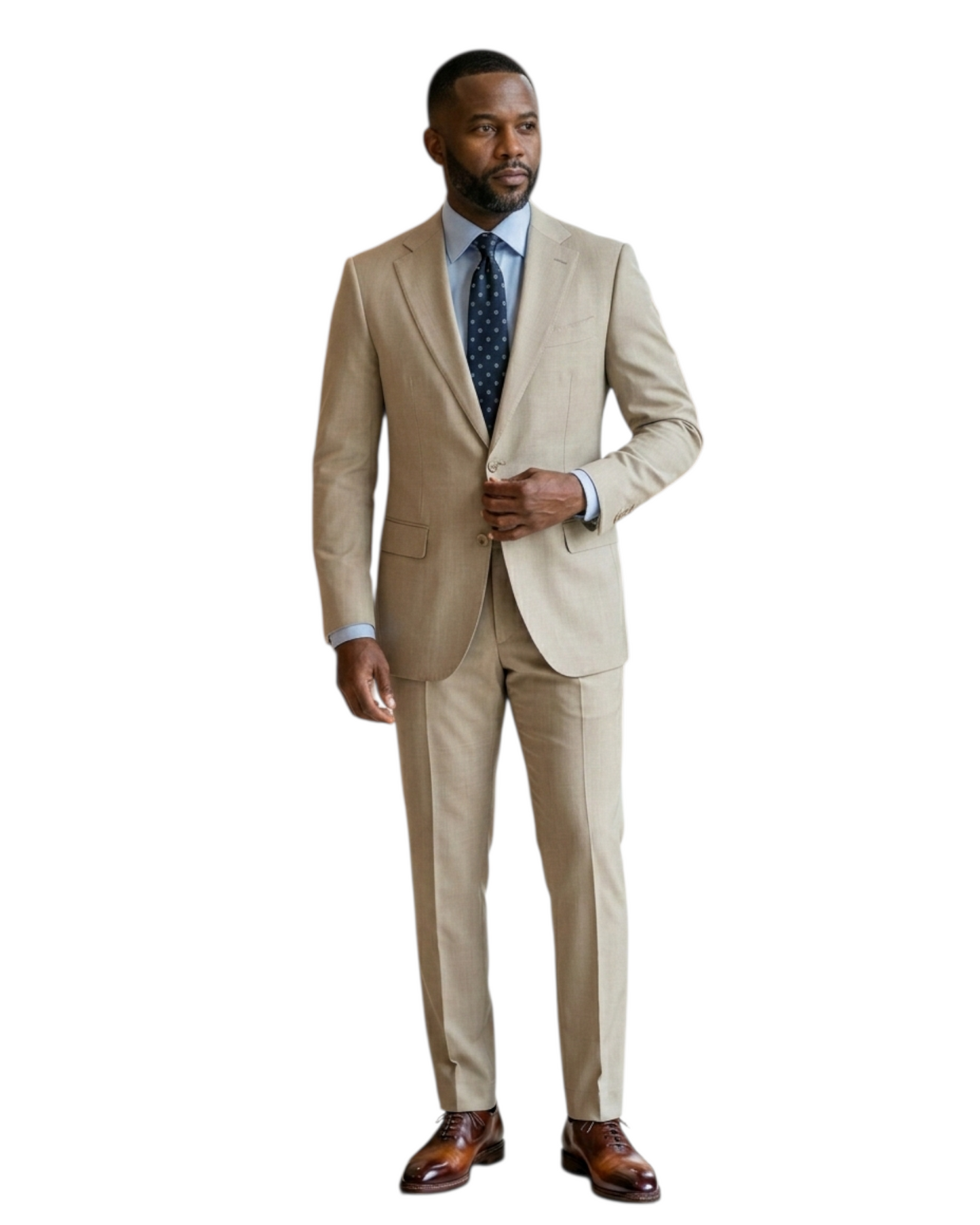 Costume Homme 2 Pièces Beige Sable – Andrea Marinelli | Slim Fit | Made in Italy | Mariage & Business