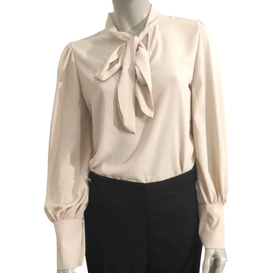 Blouse à nœud lavallière