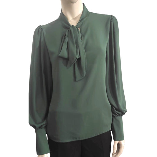 Blouse à nœud lavallière