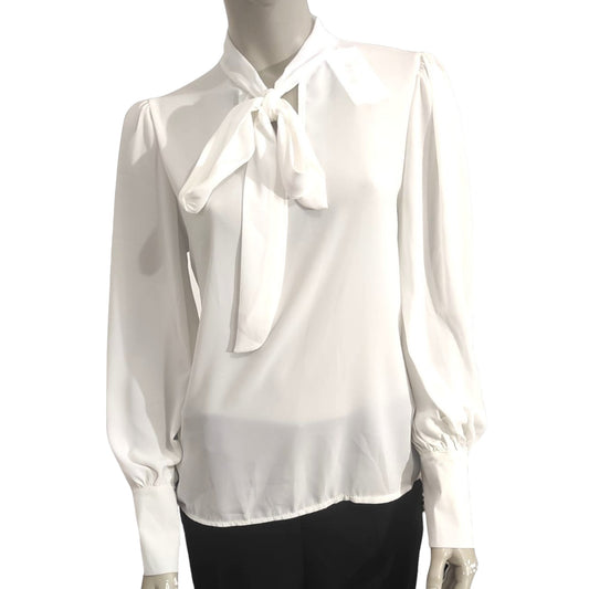 Blouse à nœud lavallière