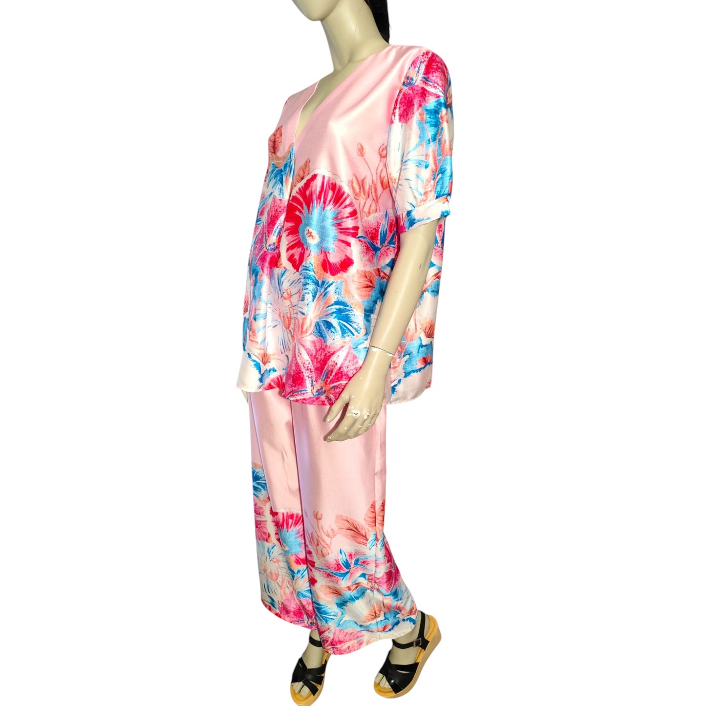 Ensemble en soie “Pink Hawaï” – Vanis