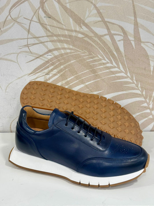 Sneakers Andrea Nobile cuir bleu