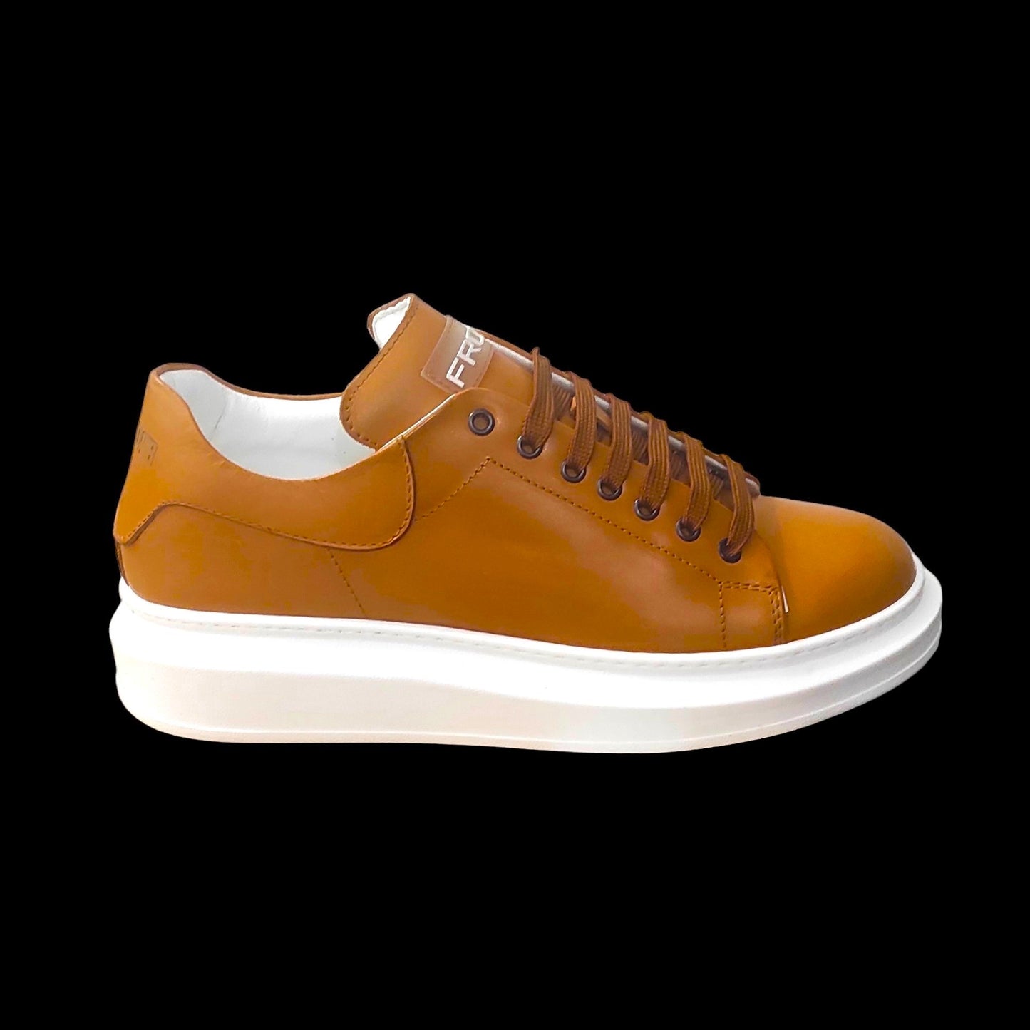 Sneakers Oversize FR09 cuir marron pour homme