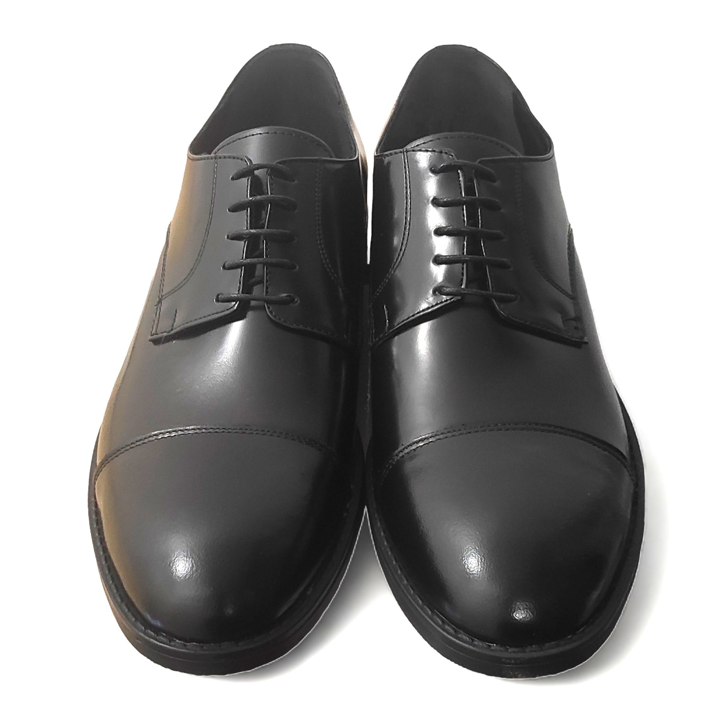 Derby Francesco Ranieri en cuir noir pour Homme Made in Italy