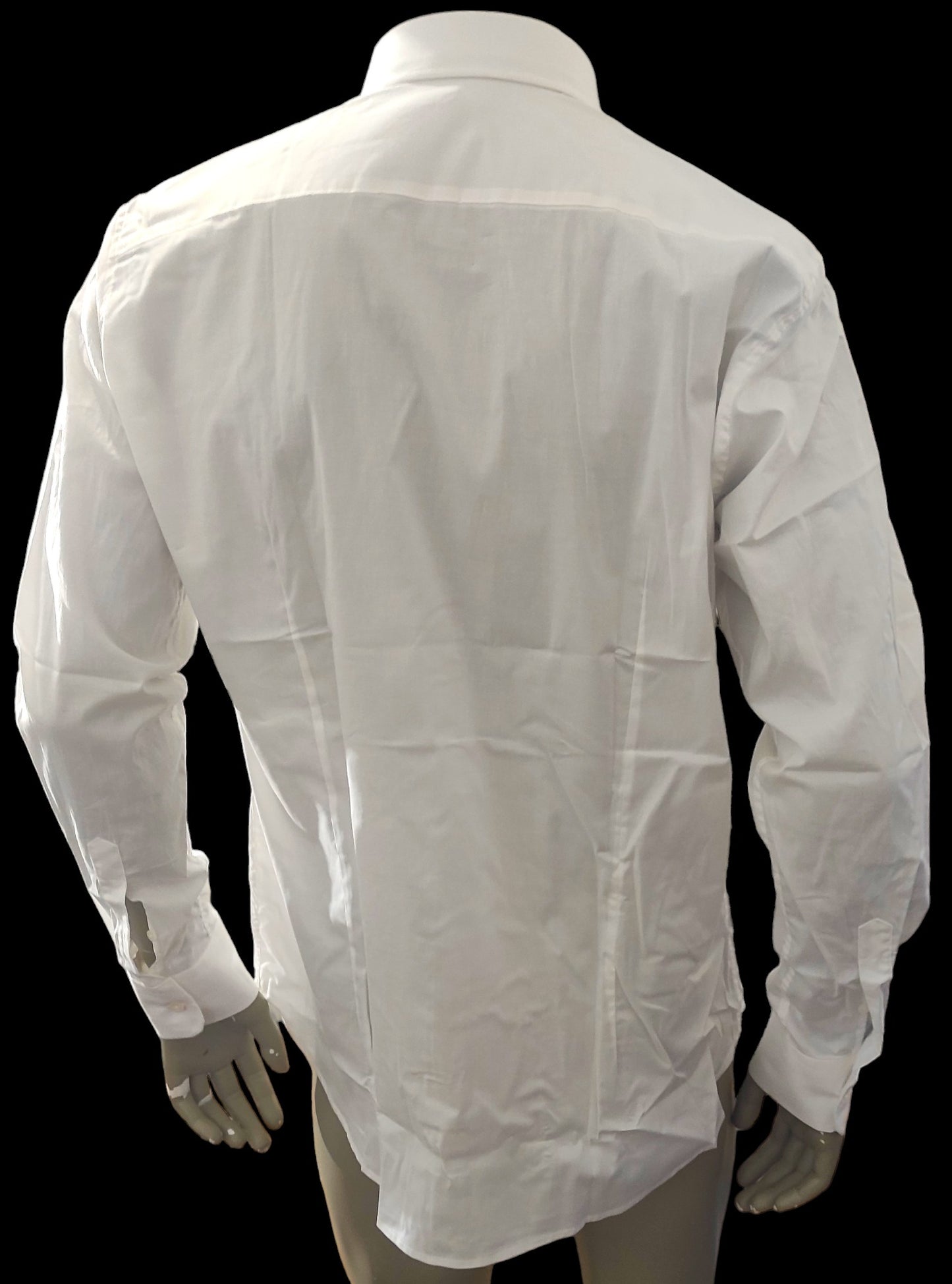 Chemise unie à Col Boutonné Blanc Tipo's pour Homme - Made in Italy