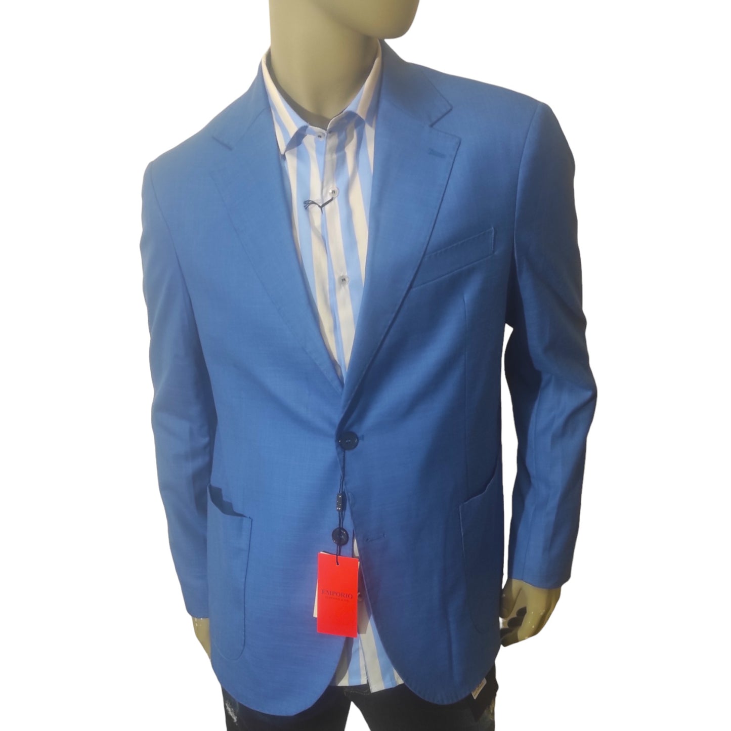 Veste Homme Blazer Bleu Ciel - Made in Italy - Marque Emporio