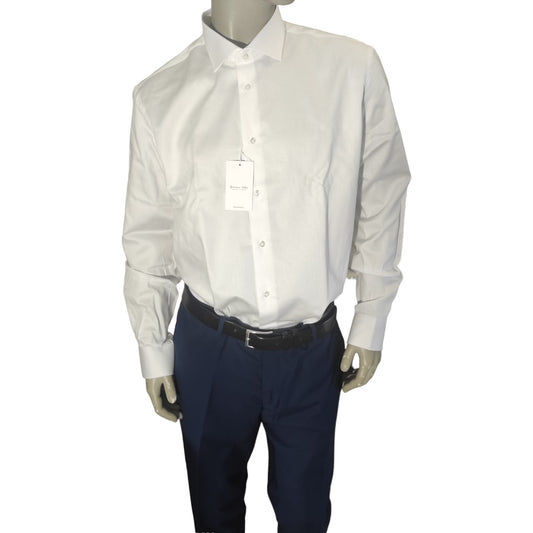 Chemise blanche en Coton Piqué pour Homme - Gianluca Valli - Made in Italy