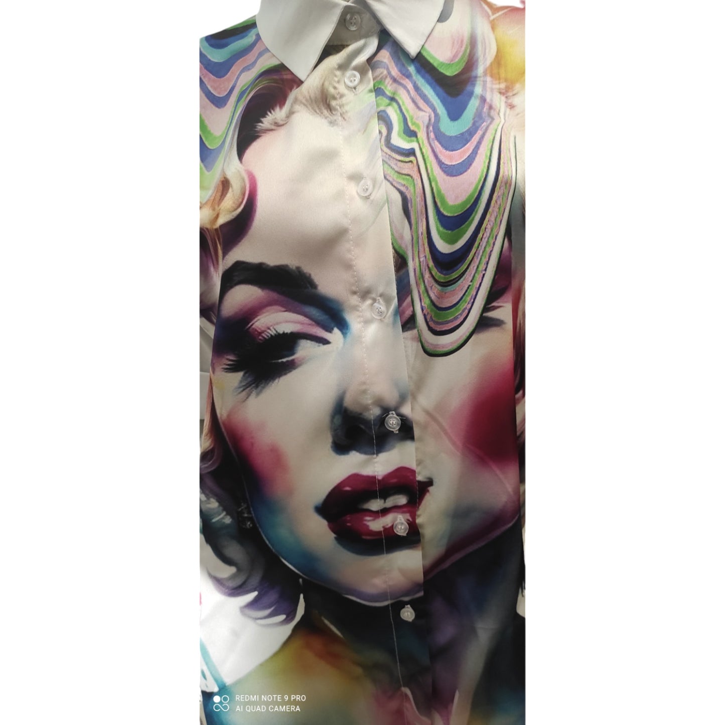 Chemisier imprimé Marilyn Monroe - White - Made in Italy