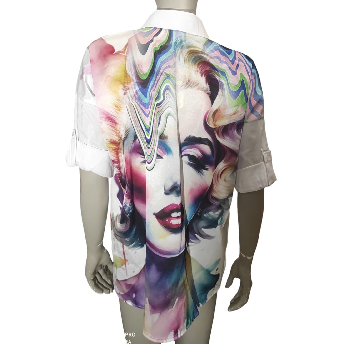 Chemisier imprimé Marilyn Monroe - White - Made in Italy