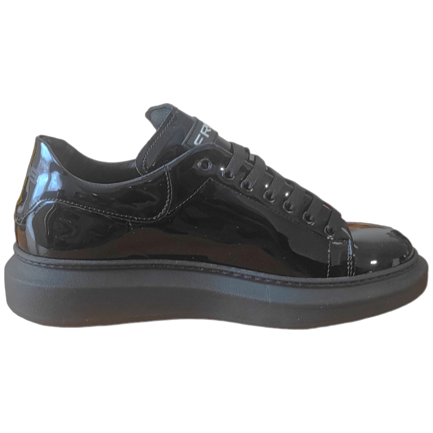 Sneakers Oversize FR09 cuir vernis noir - Gomma vernice nero