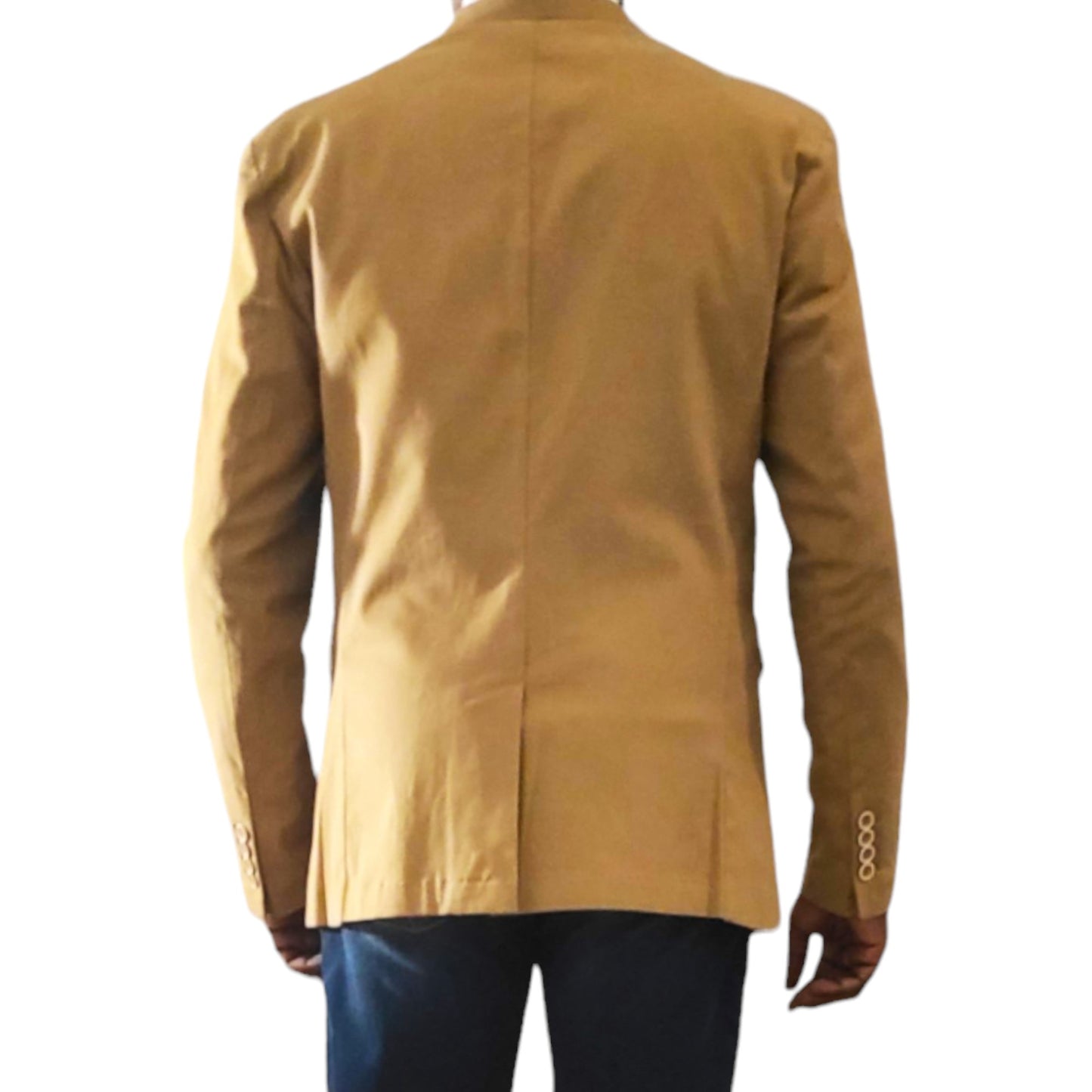 Veste Homme Blazer Beige - Made in Italy - Tissu Épais, Poche Plaquée et Fonte