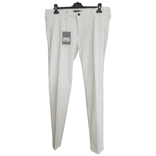 Pantalon Chino Épais Slim Fit pour Homme - Blanche - Made in Italy