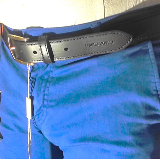 Ceinture pour Homme en Cuir Véritable Noire - Enrico Coveri