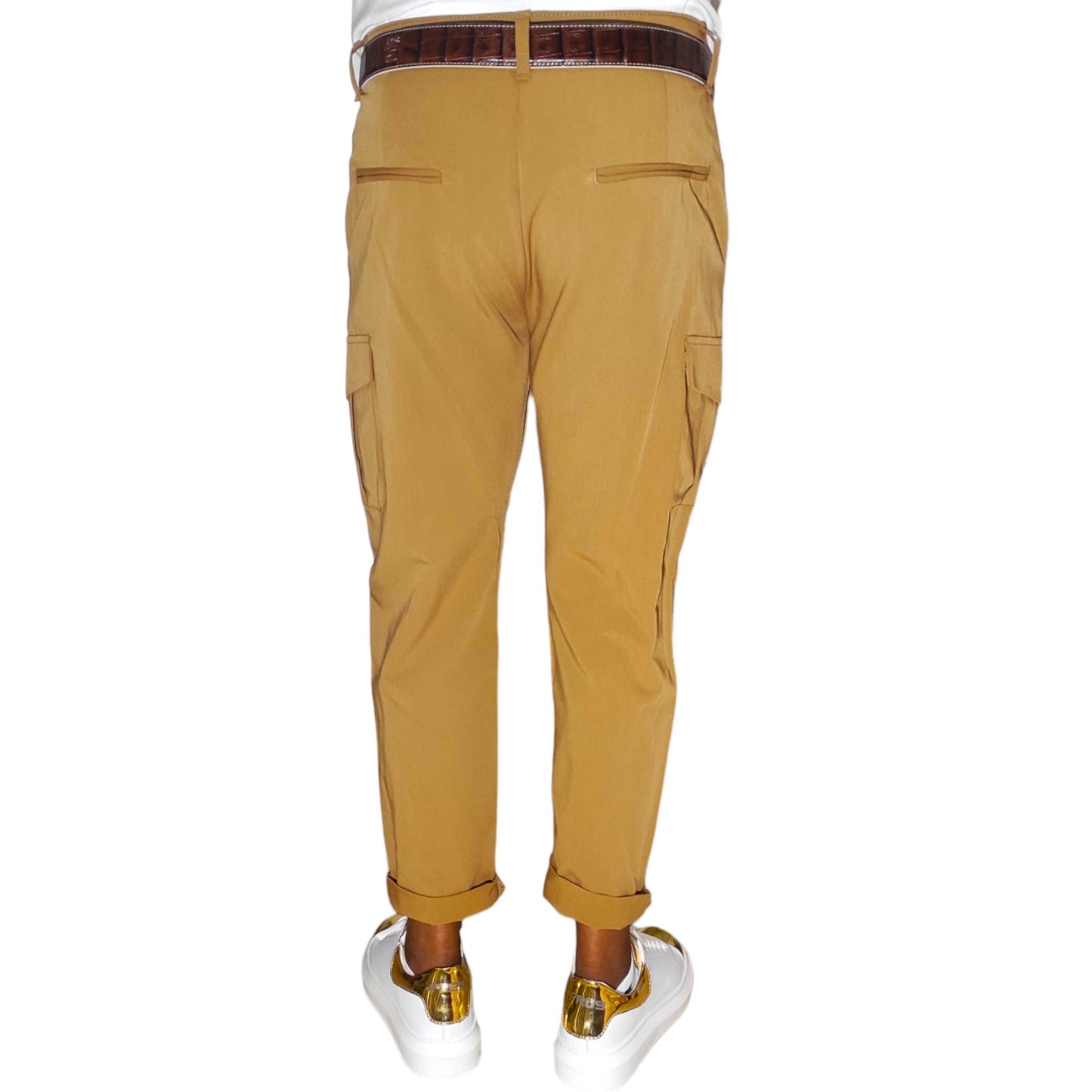 Pantalon beige Cargo Court Slim Fit Ficko - hyper léger