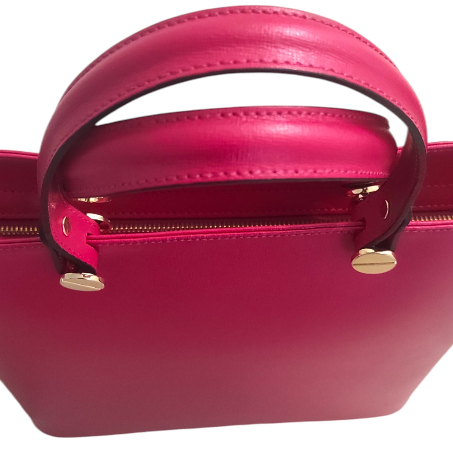 Grand Sac à Main Eleganza Rosa en Cuir Véritable - Made in Italy
