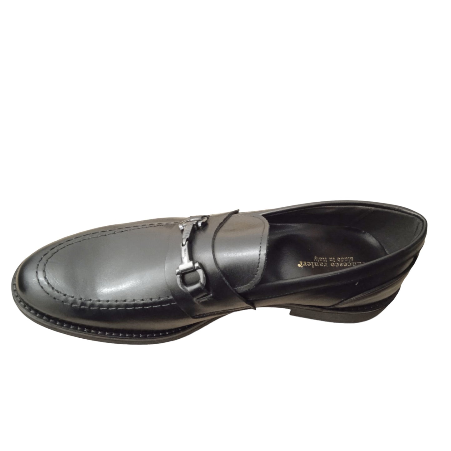 Mocassin Cuir Noir Berna avec boucle pour Homme